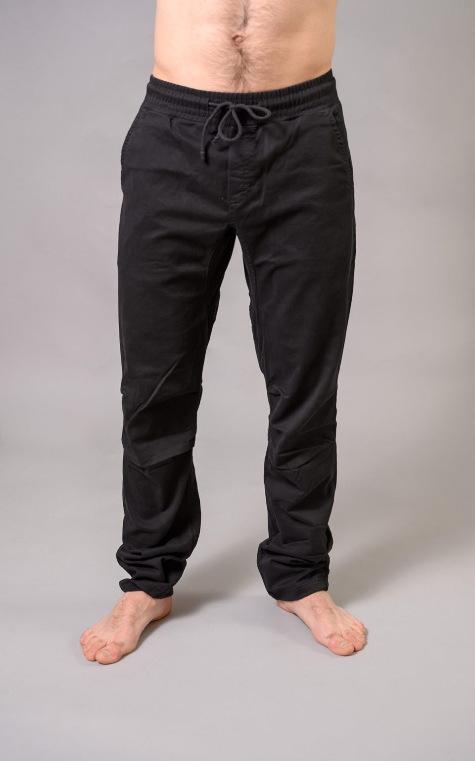 Cotton Crosscut pants -black
