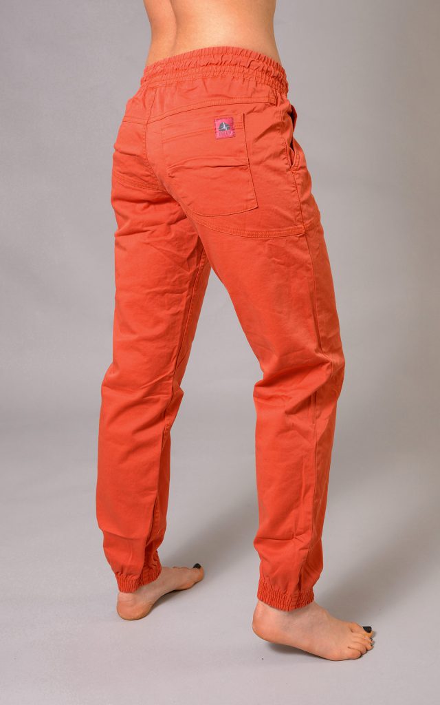 Cotton Crosscut pants - brick orange