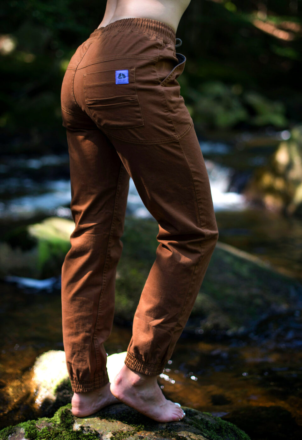 Cotton Crosscut pants -  choclate brown
