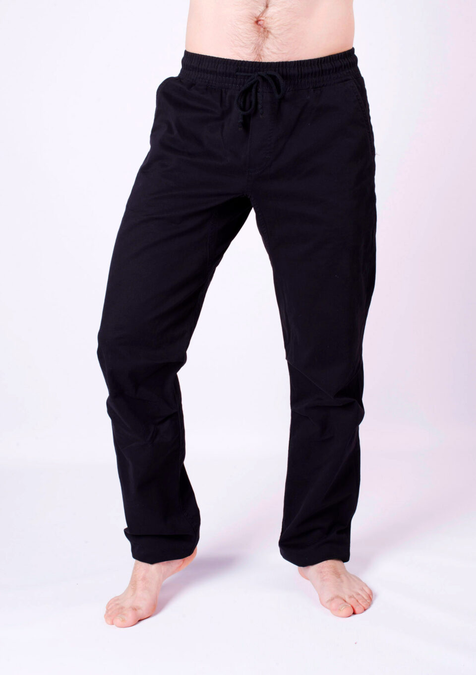 Cotton Crosscut pants -black