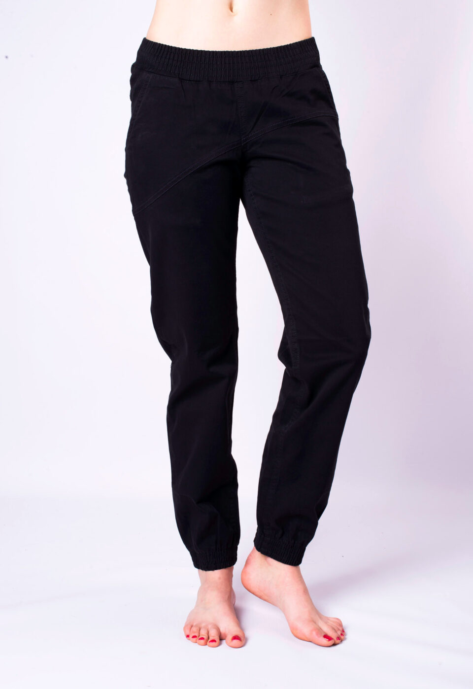 Cotton Crosscut pants - black