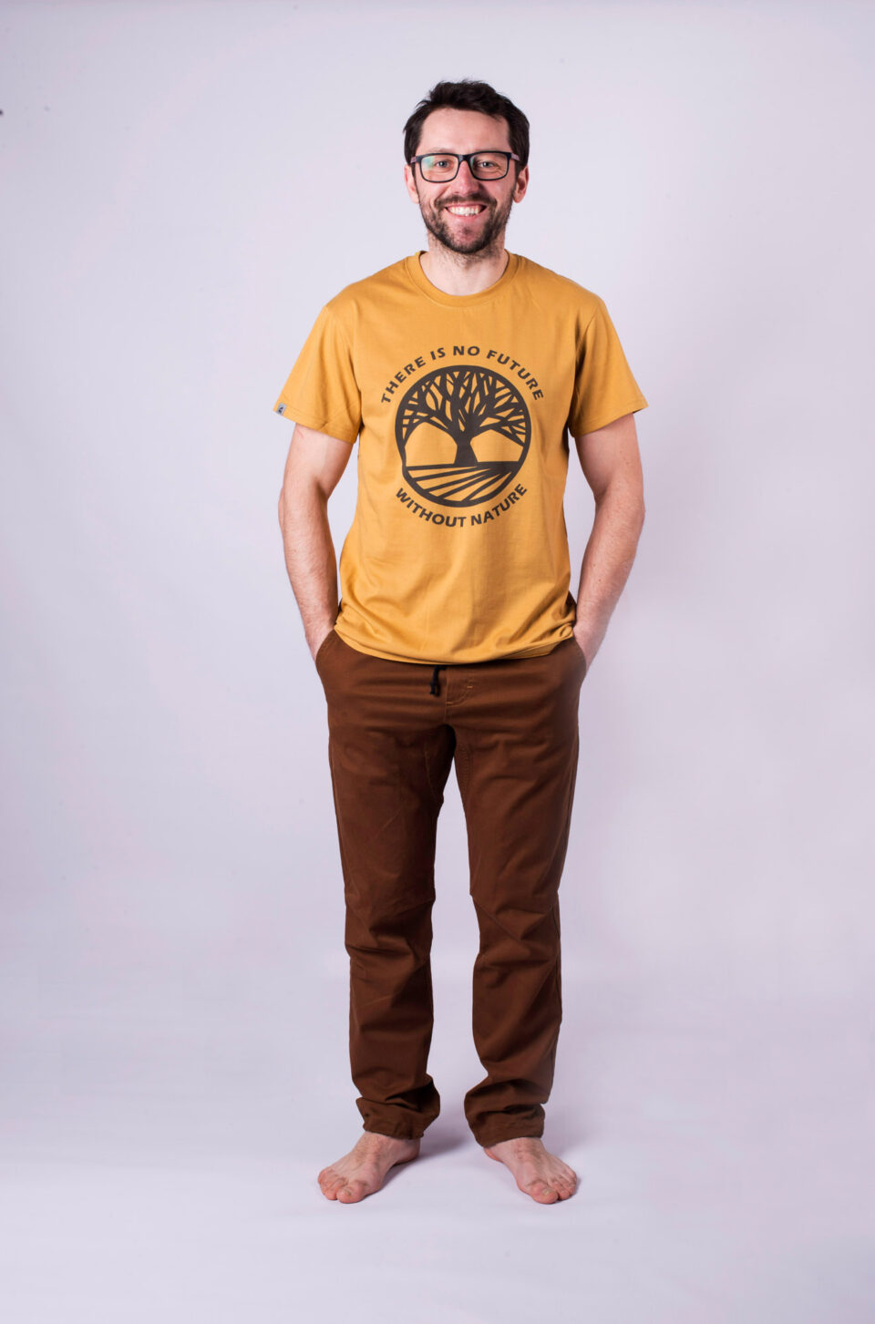 "Nature" t-shirt - mustard yellow
