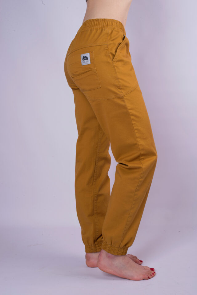 Cotton Crosscut pants - mustard yellow