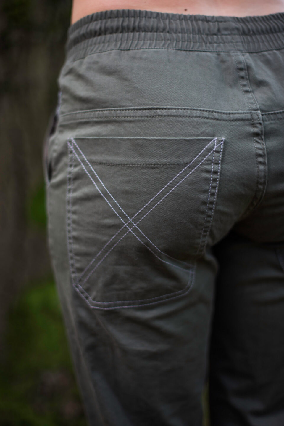 "X" Pockets women pants - khaki
