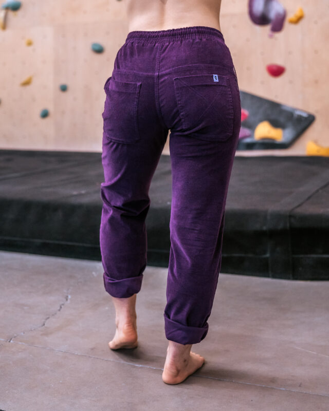 "X" Pockets women corduroy pants - purple