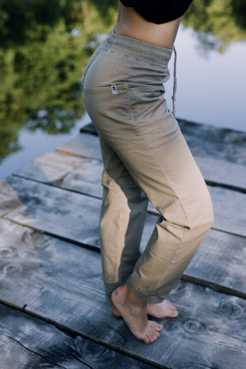 Horizontal pants - beige